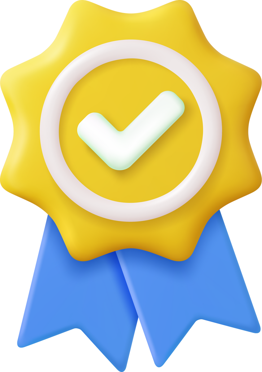 3D Winner Medal with Ribbon.